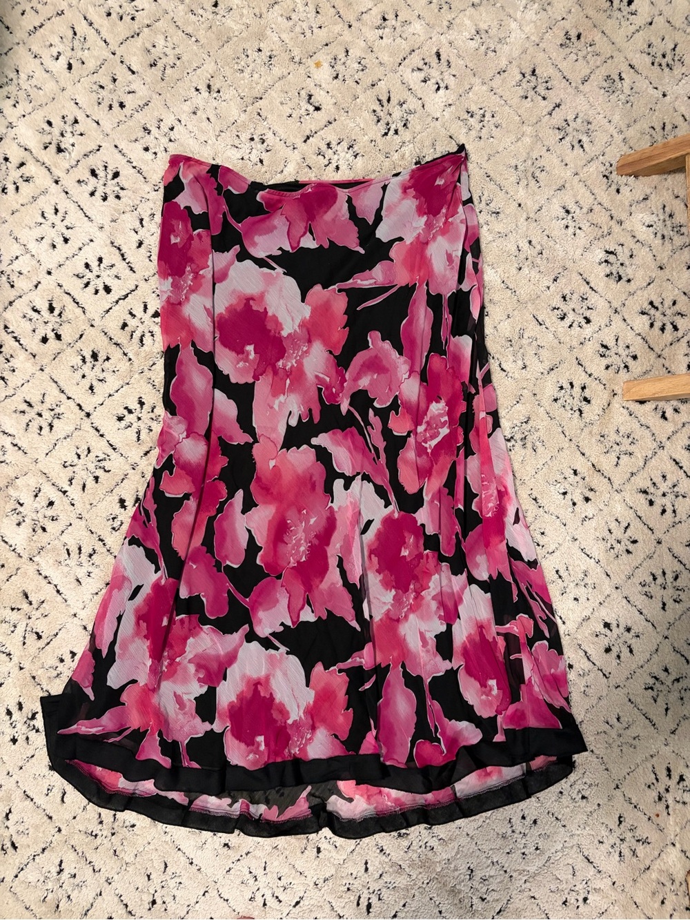 Cato Pink Floral A-Line Skirt